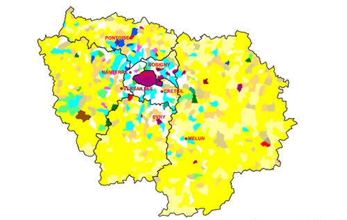 Carte des occupations du sol de l'Agreste