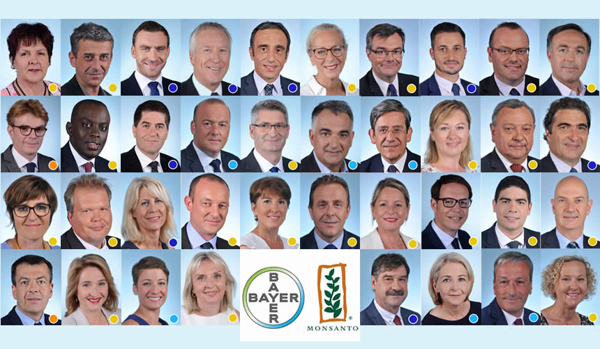 Trombinoscope des députés ayant voté pour le Glyphosate de Monsanto