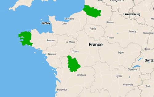Carte des parcelles sans glyphosate en France
