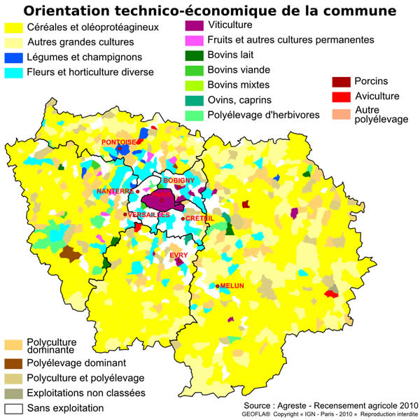 surface-agricole-ile-de-france Les surfaces agricoles en Ile-de-France par l'Agreste
